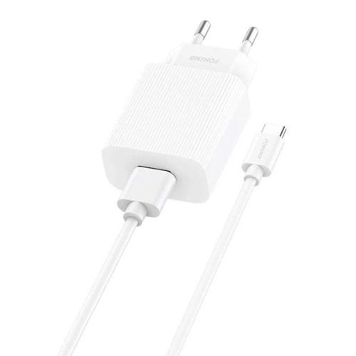 Rychlonabíjecka Foneng 1x Usb Eu28 Qc 3.0+ Kabel Usb Typu C