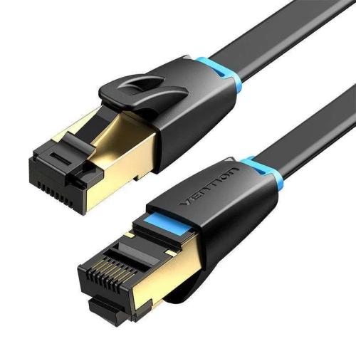 Ethernet Rj45 Flat Network Cable Vention Ikcbg, Cat.8, U/Ftp, 1.5m (Black)