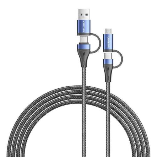 Cabo Usb 4em1 Usb 2.0 Vention Ctllh 1m Preto