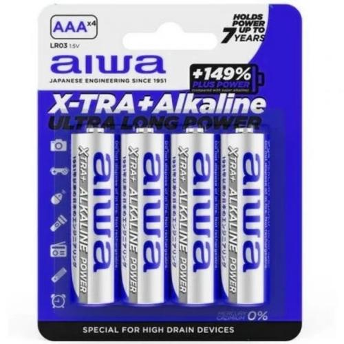 Pack de 4 Pilas AAA Aiwa X-Tra+Alcaline Lr03/ 1.5.