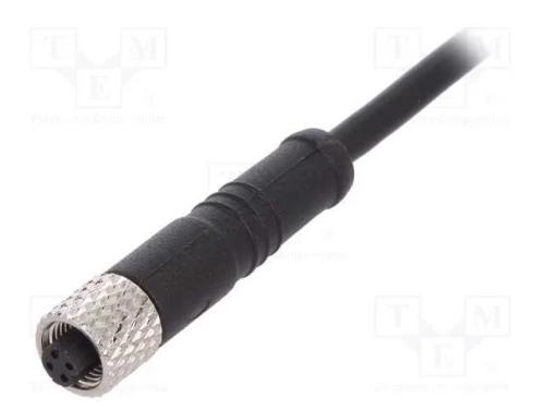 Conector: M5, Ficha, Fêmea, Fios, Pin: 4, 1a, Simples, Ip67, 60v, 1m