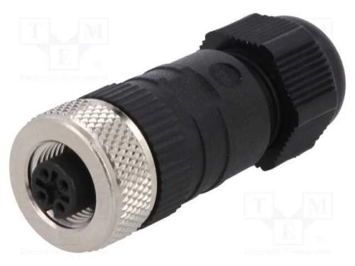 Ficha, M12, Pin: 5, Fêmea, Código A-Devicenet / Canopen, com Cabo