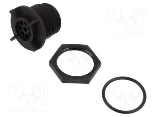 Conector: redondos, tomada, fêmea, PIN: 8, sem co.