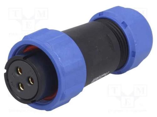 Ficha, SP21, fêmea, PIN: 3, IP68, 7÷12mm, 10A, te.