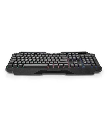Teclado com Fios para Jogos Usb Tipo a Teclas de Membrana LED Qwertz