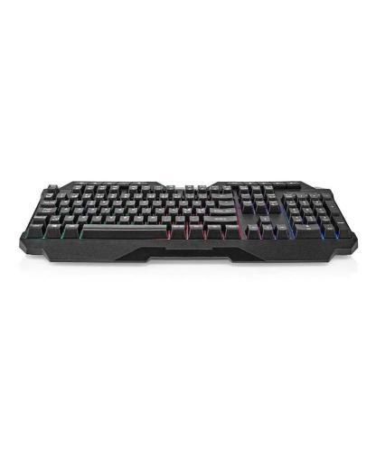 Teclado com Fios para Jogos Usb Tipo a Teclas de Membrana LED Qwerty
