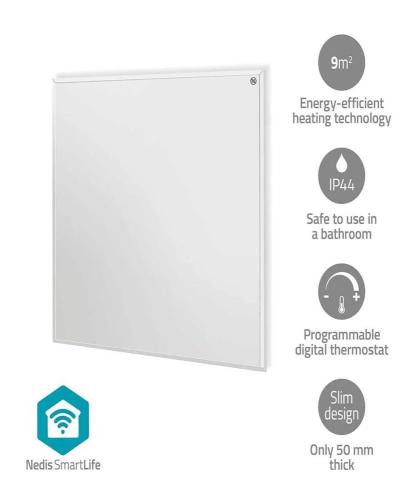 Painel de Aquecimento Por Infravermelhos Smartlife 350w Branco - Nedis