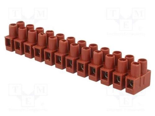 Bloco terminal, terminal parafusado, 2,5mm2, 250V.
