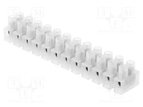 Bloco terminal, terminal parafusado, 2,5mm2, 250V.