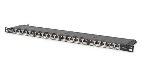 Digitus Patchpanel 0,5he 24-Port Cat6 Geschirmt Schwarz