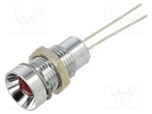 Luz indicadora: LED, pisca, vermelho, 3,5÷13VDC, .