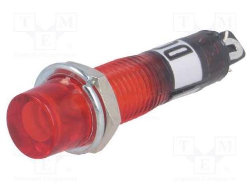 Luz indicadora: com lâmpada, côncavo, 12VDC, Abe:.