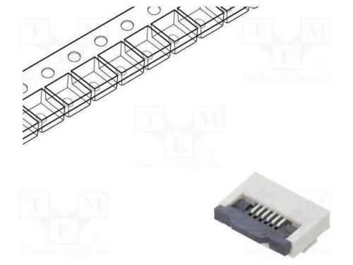 Conector: FFC/FPC, horizontais, PIN: 6, ZIF, SMT,.