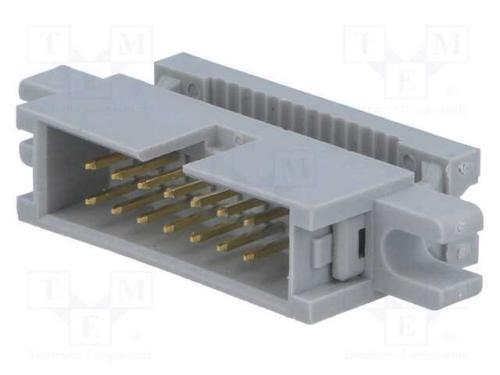 Ficha, Idc, Macho, Pin: 14, com Pega, Idc, para Fita, 1,27mm, Dourado