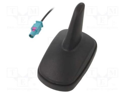 Antena, Shark, Am,Fm, Fakra, Preta, 12vdc, Rg174, com Reforçamento