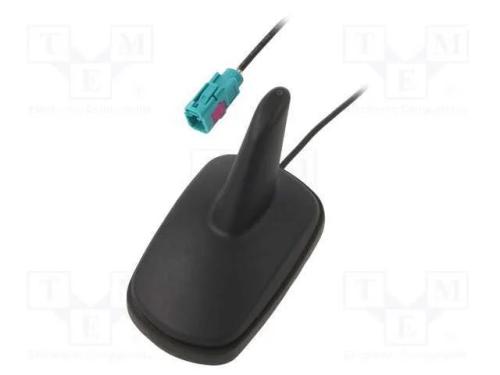 Antena, Shark, Am,Fm, Fakra, Preta, 12vdc, Rg174, com Reforçamento