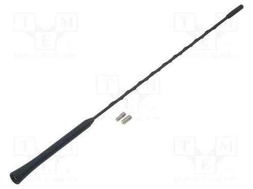 Mastro de Antena, 0,395m, M5,M6, Exterior, Universal, Preta