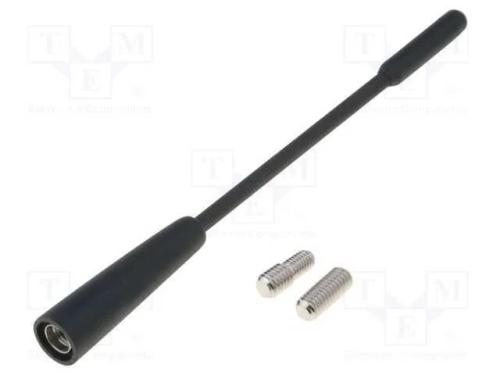 Mastro de Antena, 0,14m, M5,M6, Exterior, Universal, Preta