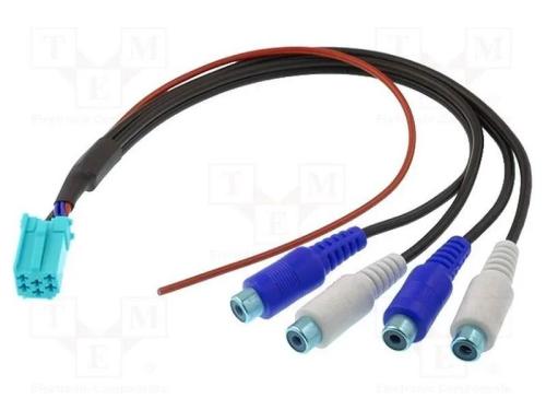 ISO mini ficha,tomada RCA x4, PIN: 6