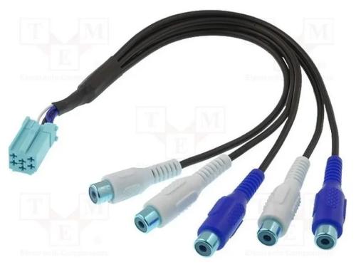 ISO mini ficha,tomada RCA x5, PIN: 6