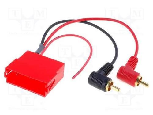 Adaptador, ISO mini tomada,RCA ficha x2