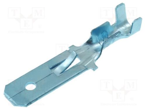 Conetor: plano, 6,3mm, 1÷2,5mm2, com trava, macho