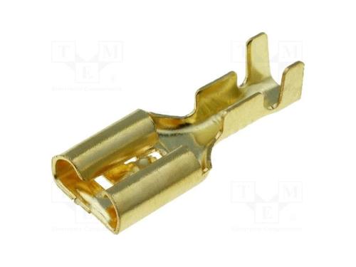 Conetor: plano, 6,3mm, 1÷2,5mm2, com trava, fêmea
