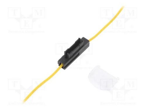 Tomada, 19mm, 2,5mm2, 20A, amarelo, fusíveis para.