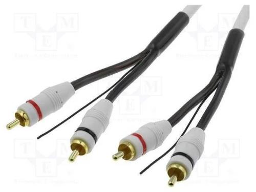 Cabo, RCA ficha x2,comando,em ambos os lados, 5m