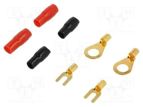 Terminal: terminal set, insulated, black,red, on .