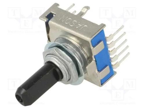 Interruptor: Giratório; Pos: 6; 0,3a/16vdc; 30°; -20÷70°c; Mat: Aço