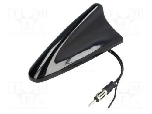Antena; Shark; Am,Fm; Din; Preta; 12vdc; Rg174