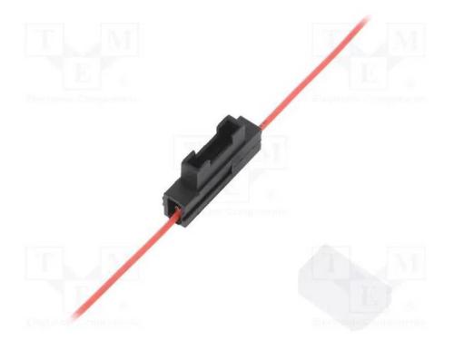 Tomada, 19mm, 1,5mm2, 12A, vermelho, fusíveis par.