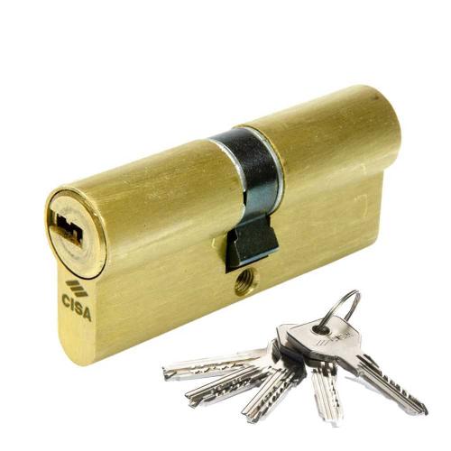 Cilindro Asix 30x30mm Latão Câmara Curta 1.0e300.07.0.00sz.C5 Cisa