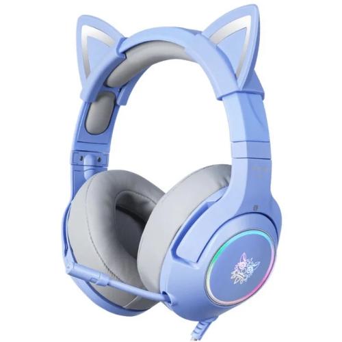 Auscultadores gaming K9 Cat-Ear Azul