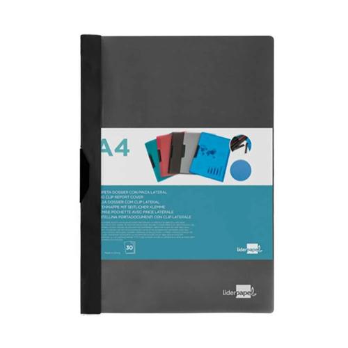 Pasta de Clip Lateral Pp Din A4 Preto Liderpapel