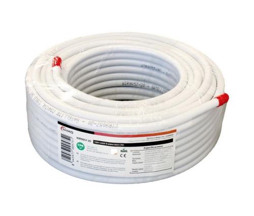 Cabo Coaxial de Antena Blanco, 20m