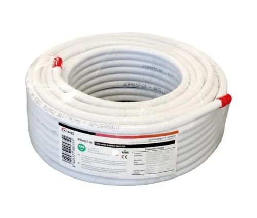 Cabo Coaxial de Antena Blanco, 20m