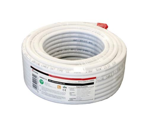 Cabo Coaxial de Antena Blanco, 15m