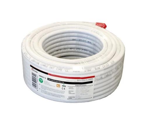 Cabo Coaxial de Antena Blanco, 15m