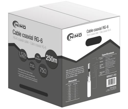 Cabo Coaxial de Antena Blanco, 250m
