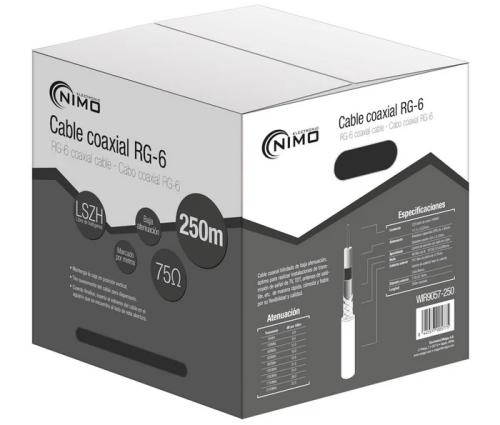 Cabo Coaxial de Antena Blanco, 250m