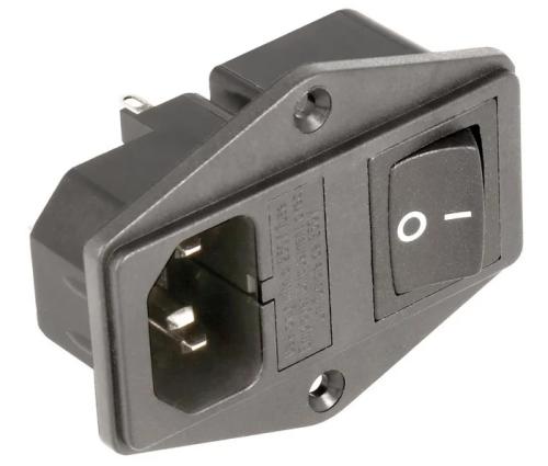 Base de Red Macho Iec320 C14 para Chasis