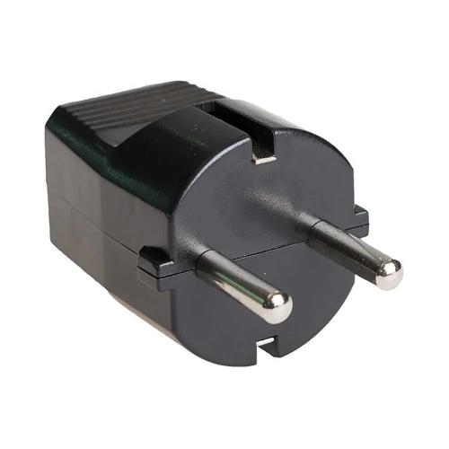 Ficha de Borracha 16a 250v T/Tl Ip44 4,8mm Preta. Solera 6428n