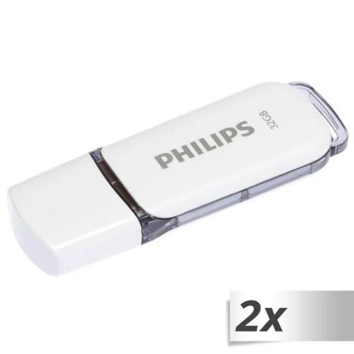Philips Usb 2.0 2-Pack 32gb Snow Edition Sha.