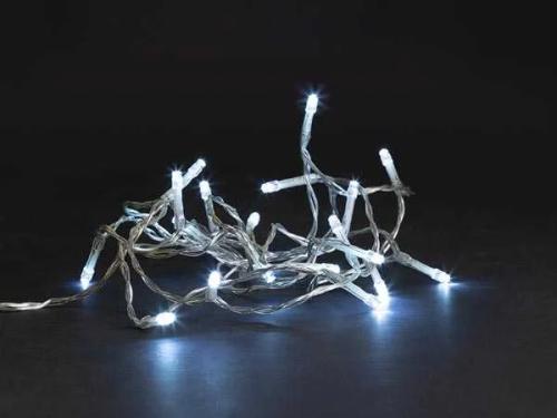 Meissa LED - 2 M - 20 Lâmpadas Brancas - Fio Transparente - Modulador - Pilhas Não Incluídas