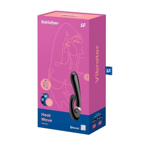 Satisfyer Heat Wave Vibrador Preto Preto com App .