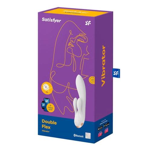 Satisfyer Double Flex Vibrador Blanco com App 1un