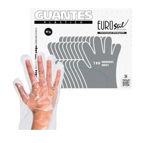Eurostil Plastico Guantes Desechables Caixa 100un