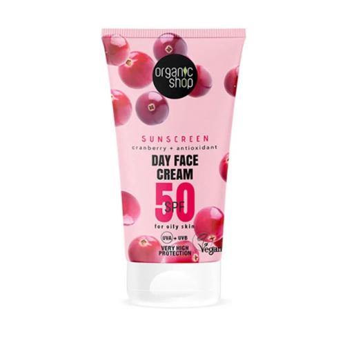 Organic Shop Cranberry Crema Facial de Dia Spf50 .